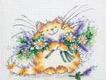 арт. MSH0004 Набор для вышивания Anchor "Котик с цветами" (Floral Cat)