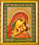 Набор для вышивания бисером - вышитая икона B-183 Касперовская Богородица (Кроше)