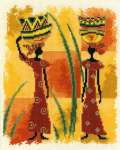 арт. 2002-75094 Набор для вышивания крестом Vervaco "Африканские девушки"
